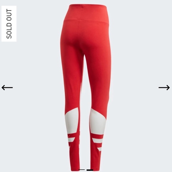 Red Adidas Leggings - Picture 5 of 10
